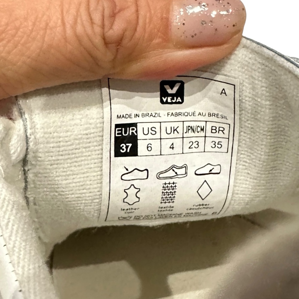 Veja Esplar Extra White Leather Sneakers Size US 6 - Picture 13 of 15